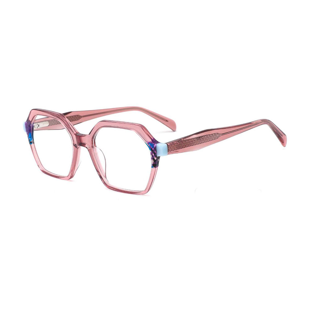 Gd Popular Style New Fashionable glasses-frames Women Acetate Lamination Bright Color Popular Optical Frame in stock