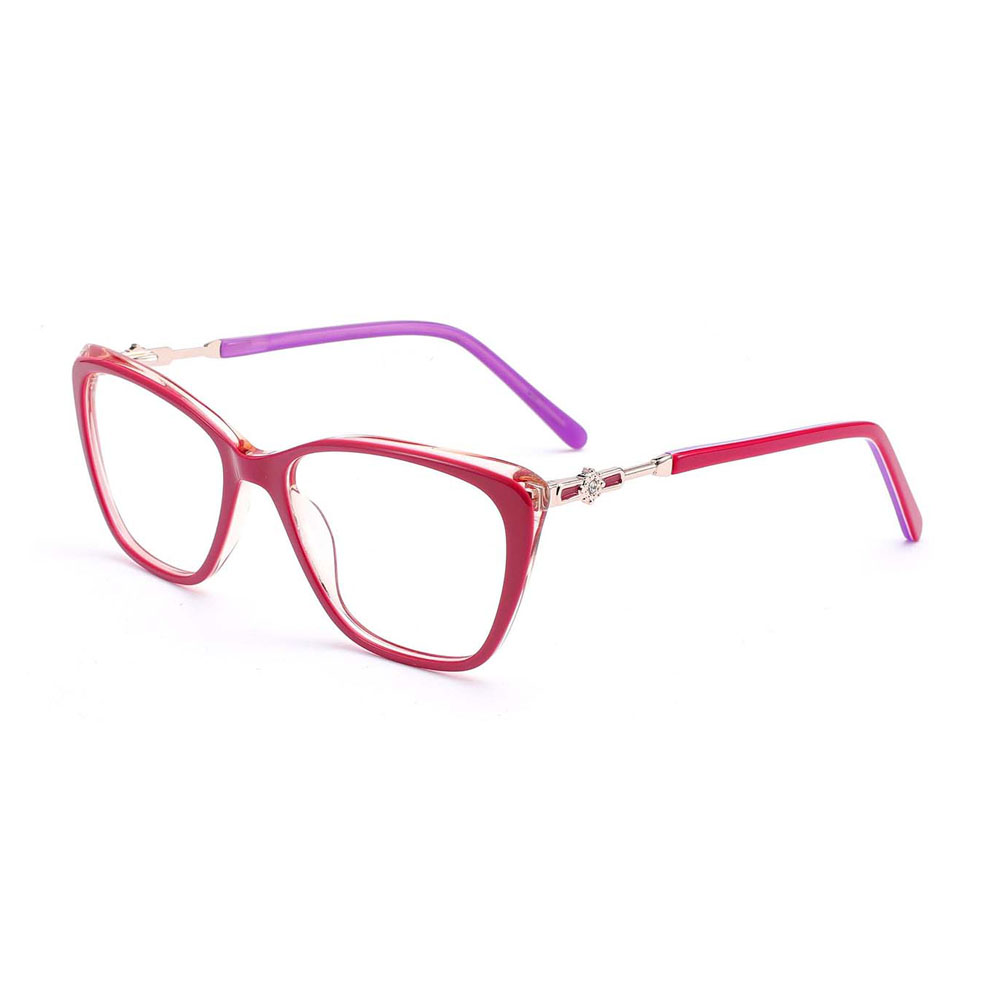 GD Amazon New Arrival Custom Luxury Italy Design Women Acetate with Diamond Optical Frames  Glasses Eyeglasses acetate eye frame