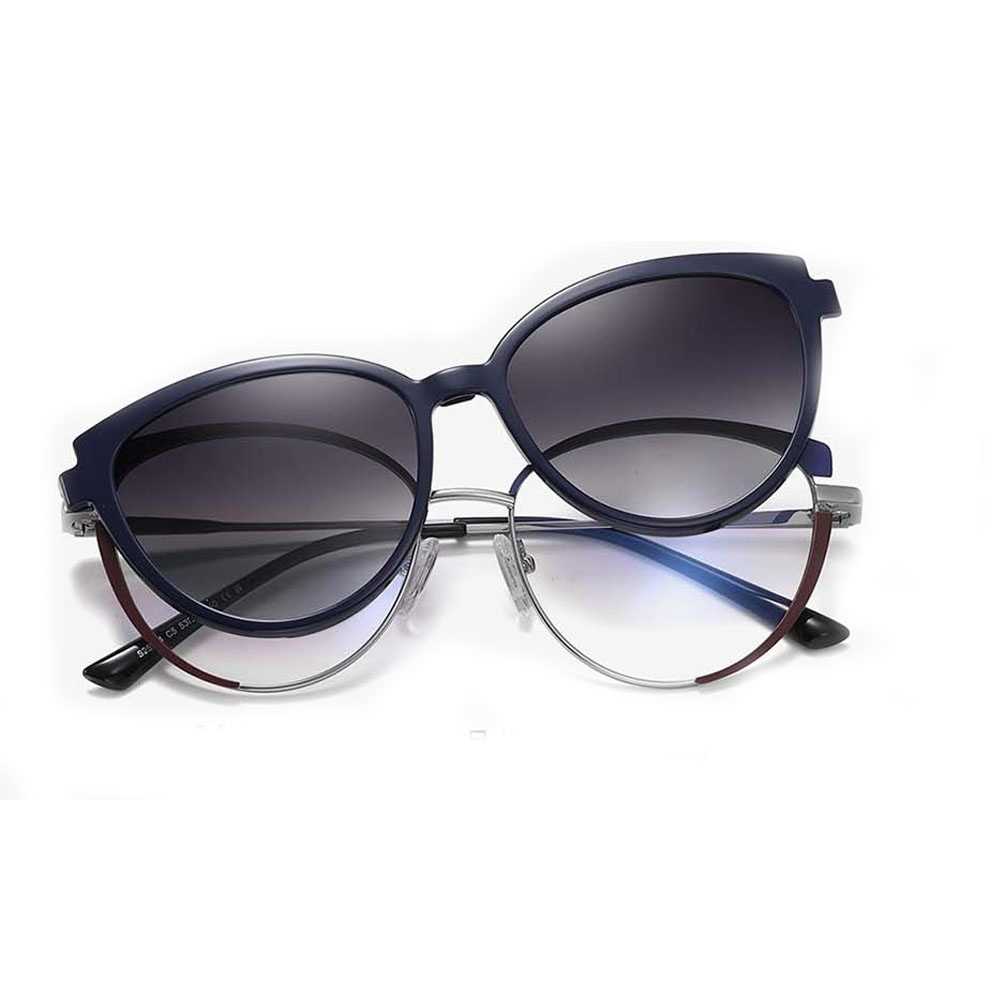 GD Hot Sale Retro Women Metal Clip on Sunglasses UV400 Protection Polarized Sunglasses in Stock Sunglasses luxury sunglass