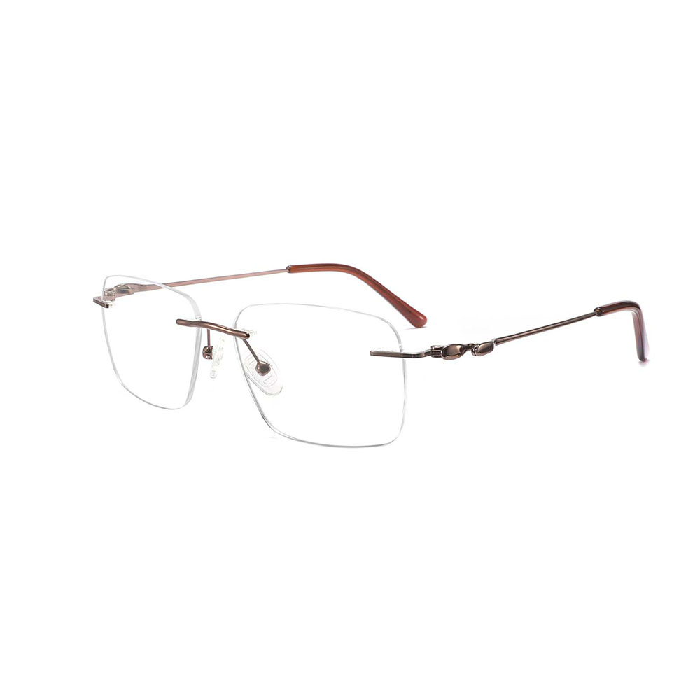 Gd Metal Glasses for Women Rimless Opticalr Frame Eyewear