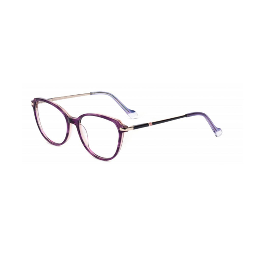 Gd Full Rim Acetate Frame Metal Temples Round Shape Stock Optical Frame