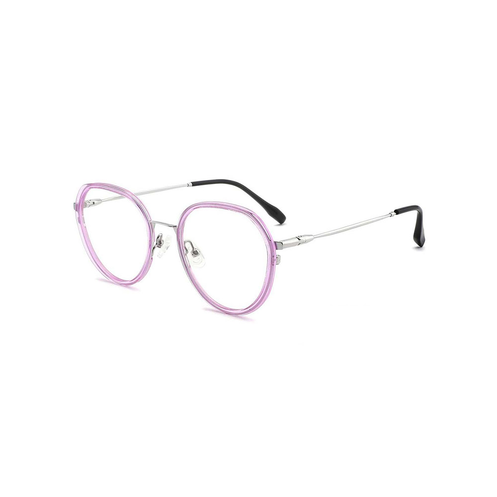 Gd Fashionable Style Design Round Titanium Shiny Acetate Popular Retro Optical Frames