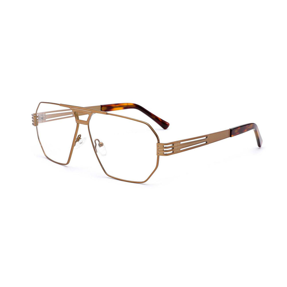 Gd New Design Optical Glasses Metal Frame Round Double Bridge Eyeglass Frames