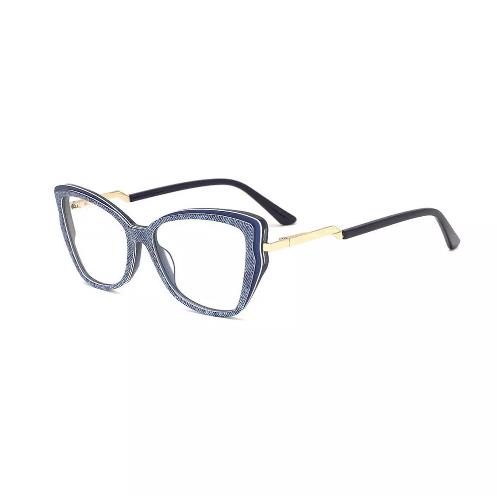 Gd New Design Cat Eye Acetate Unique with Metal Temple Optical Frames