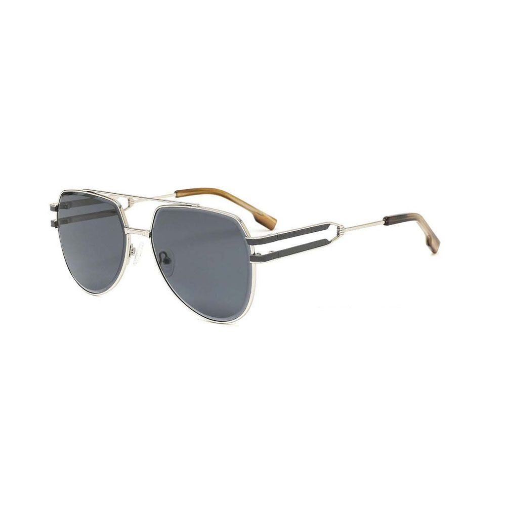 Gd Vintage Full-Frame Double Bridge Glasses Unique temple Design Metal Sunglasses