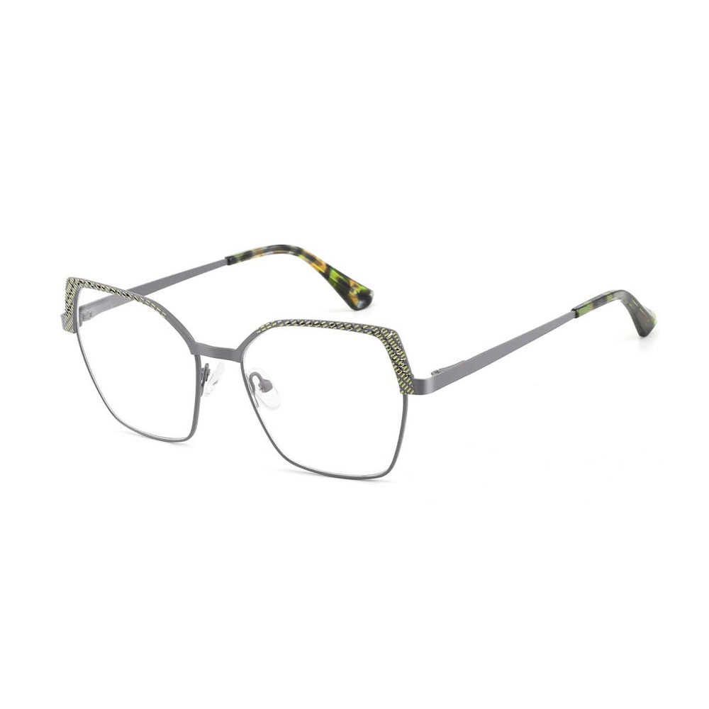 Gd Nice Qaulity Beautiful Women and Men Big Frame Metal Optical Frame