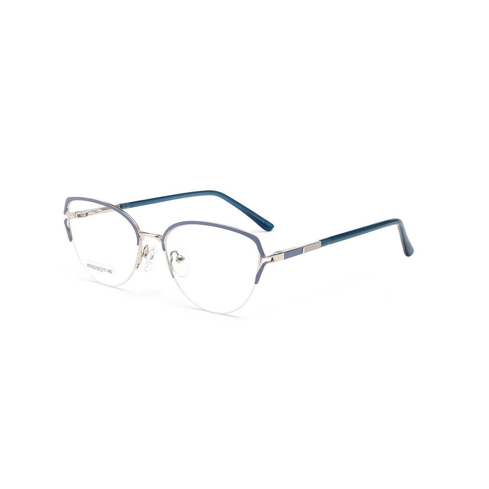 Gd 2024 Half Rim Female Design Stock Metal Optical Frame