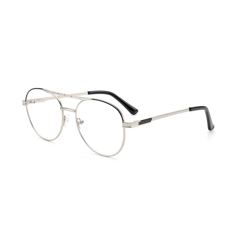 Gd Wholesale Style for Men Round Double Bridge Metal Frame Trendy Optical Frames