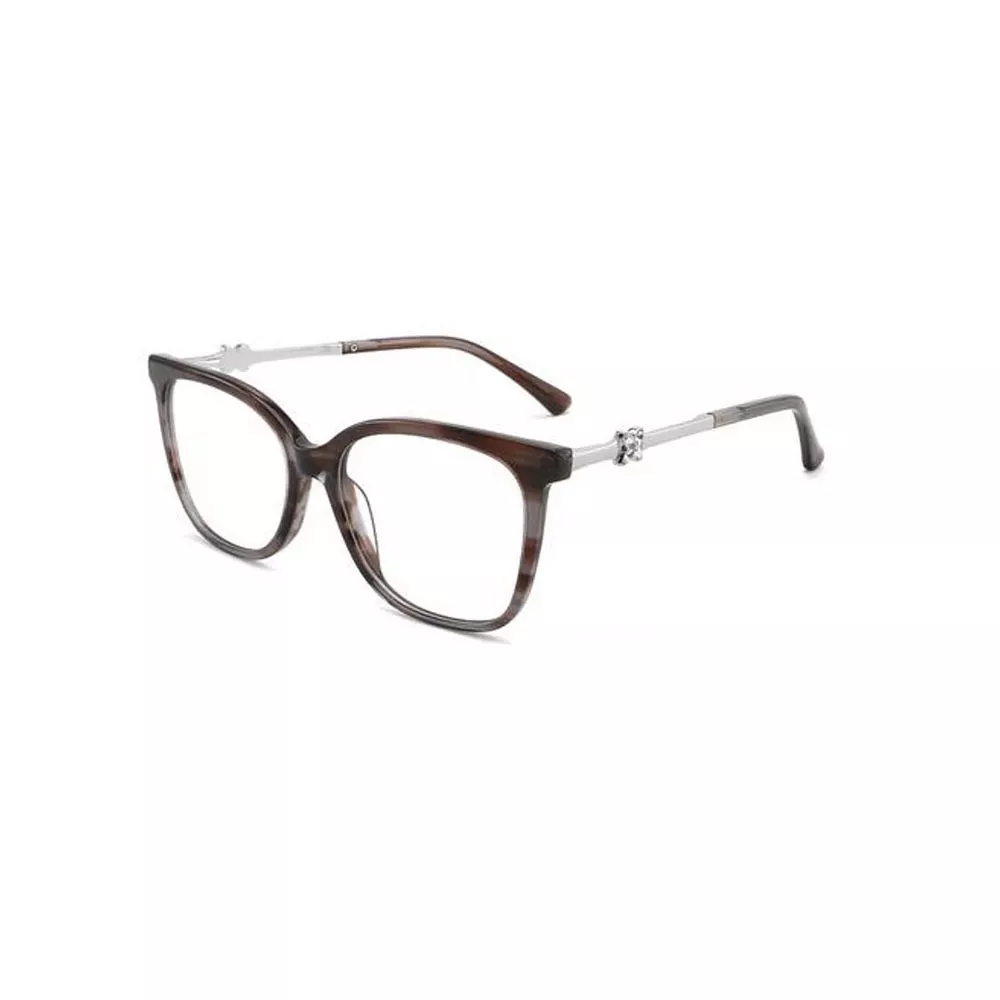 Gd New Design Optical Glasses Acetate Frame with Metal Temple