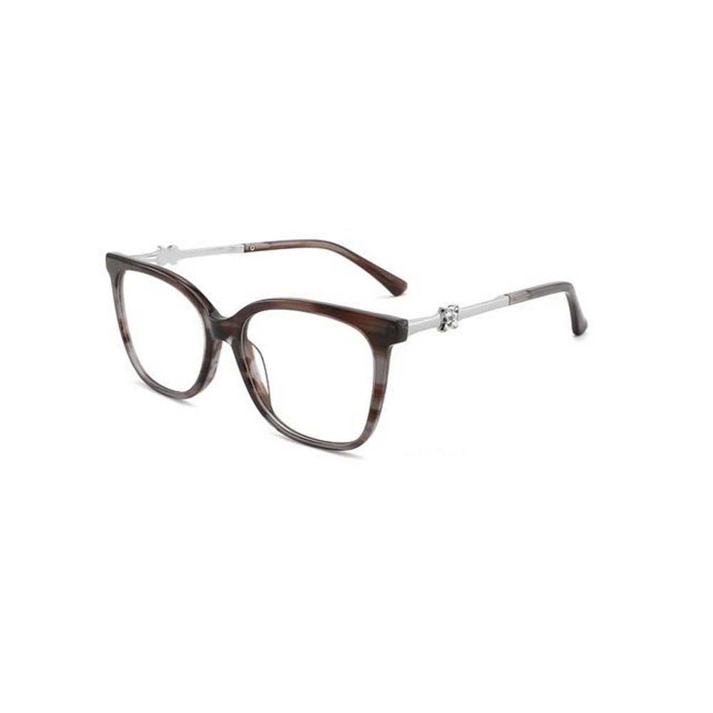 Gd New Design Optical Glasses Acetate Frame with Metal Temple