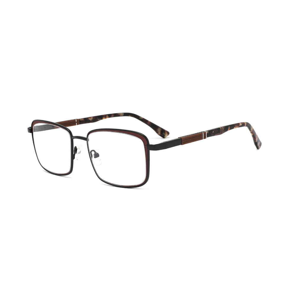 Gd Modern Fashion Two Tone Frame Square Woman Metal Optical Glasses