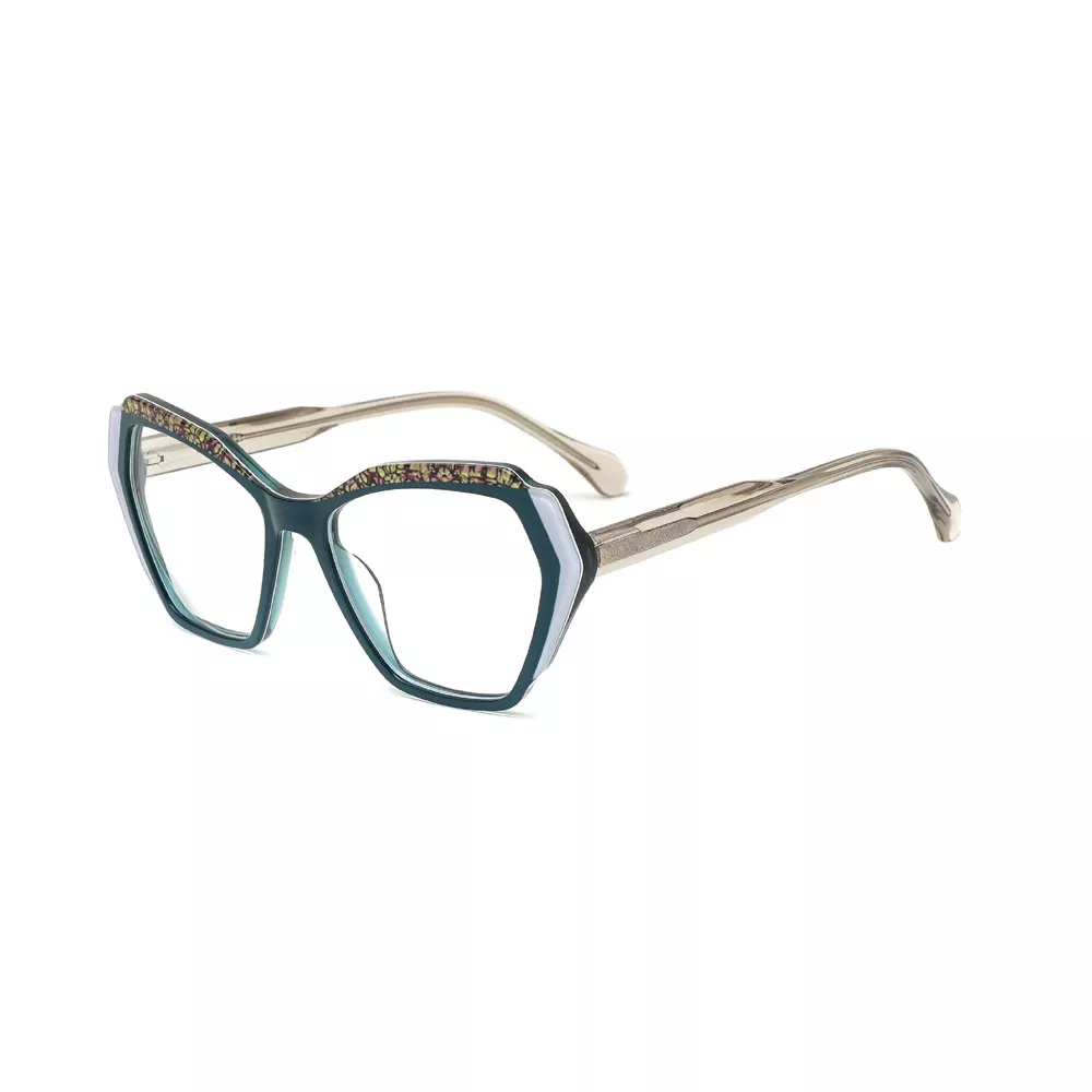 Gd Fashionable Lamination Acetate Eyewear irregular Optical Frames