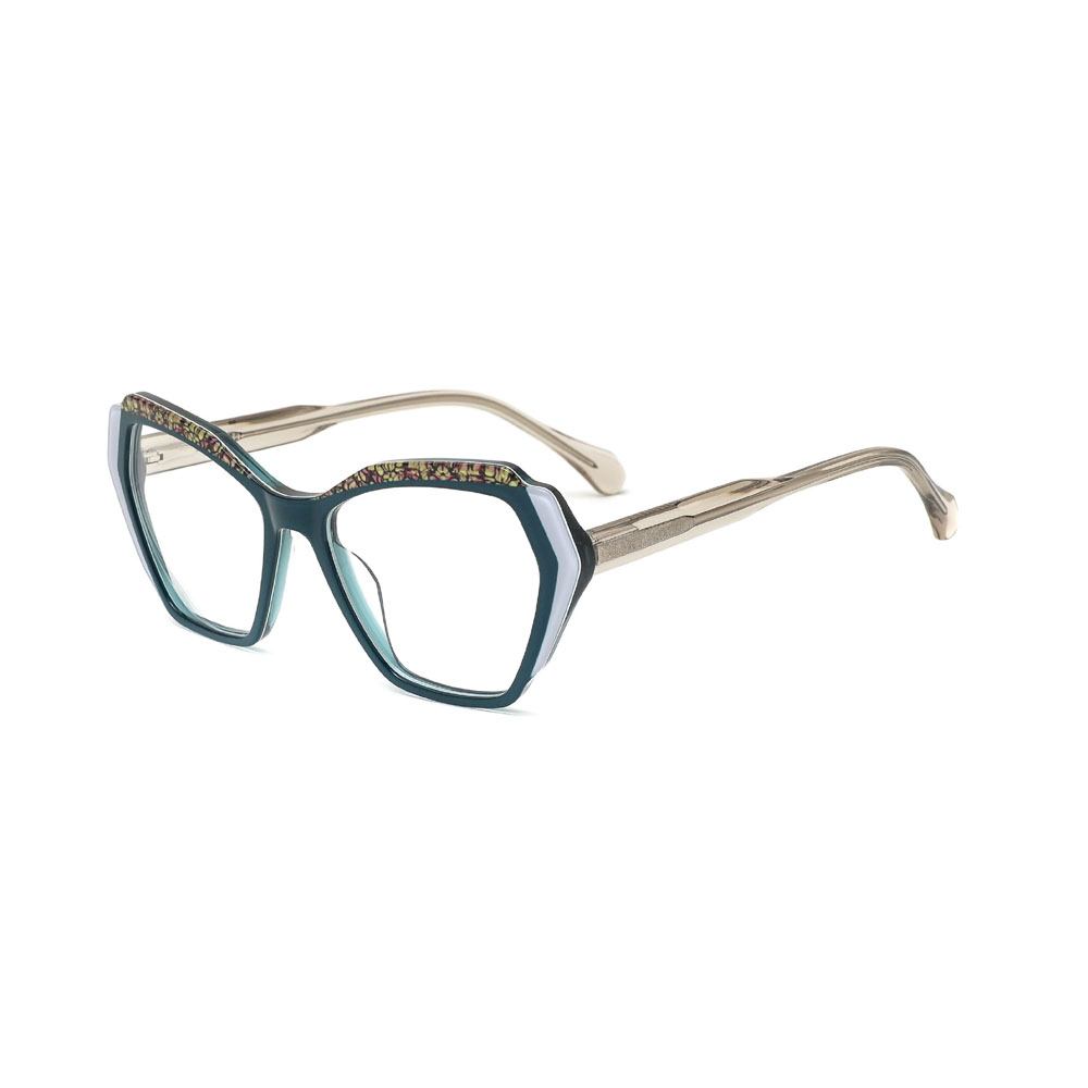 Gd Fashionable Lamination Acetate Eyewear irregular Optical Frames