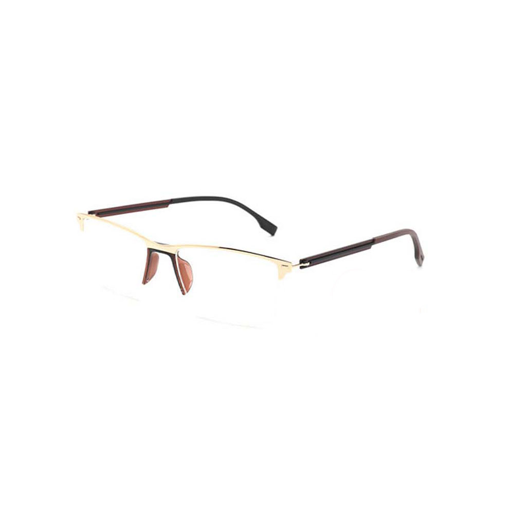 Gd Classic Fashionable Rectangle Shape Metal Half Rim Optical Glasses Frame