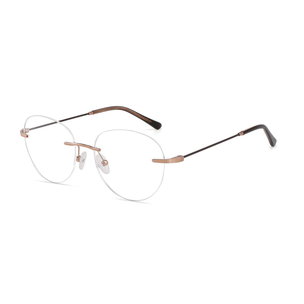 Gd New Rimless Round Classic Metal Optical Frames