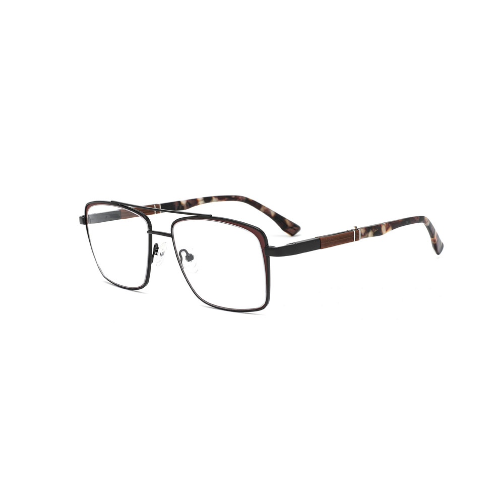 Gd Metal Square Eyeglasses Frames Double Bridge Optical Glasses