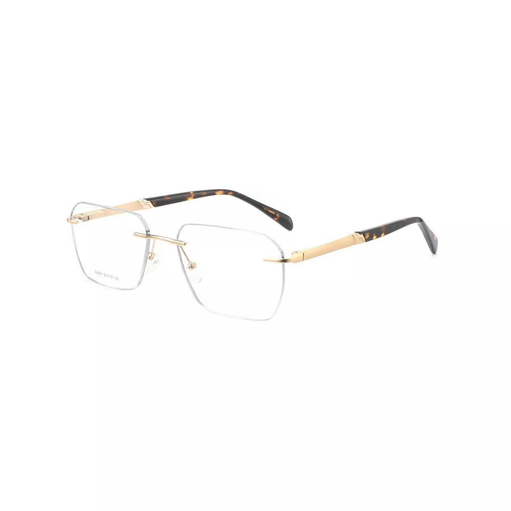 Gd High Quality Men Rimless Metal Optical Frame