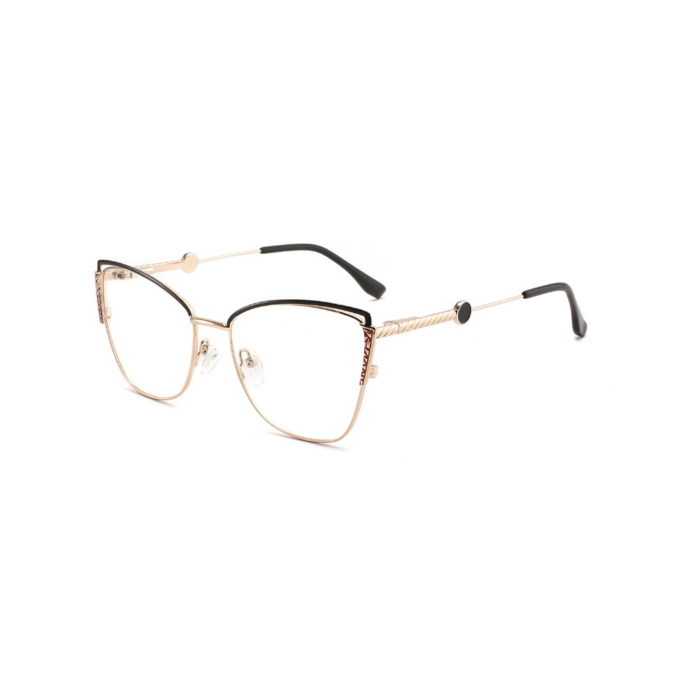 Gd South American Style Metal Hollow Cat Eye optical Glasses