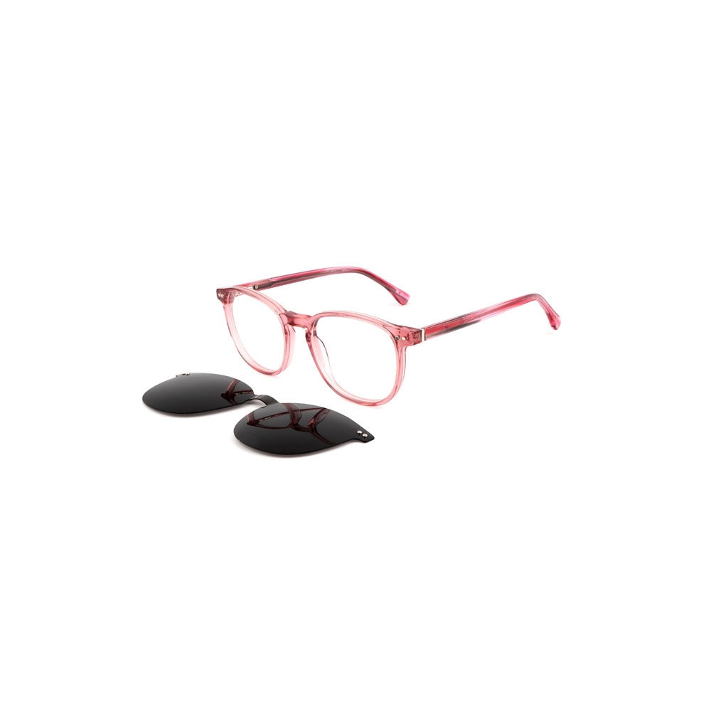 Gd Good Quality Vintage Round Acetate Clip On Sunglasses