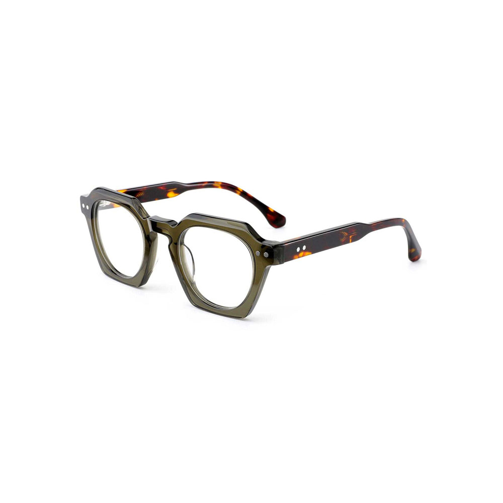 Gd Polygon Shape Artfully Crafted Acetate Unisex Optical Eyeglass