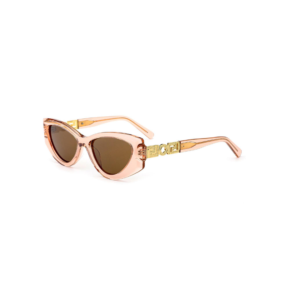 Gd Fantastic Cat Eye 1.1TAC Beautiful Metal Ornamented Temple Women Acetate Sunglasses