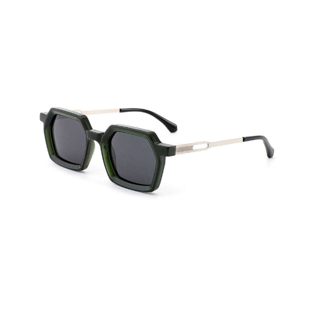 Gd Unique Style Irregular Shape Acetate & Metal Temple Unisex Sunglasses