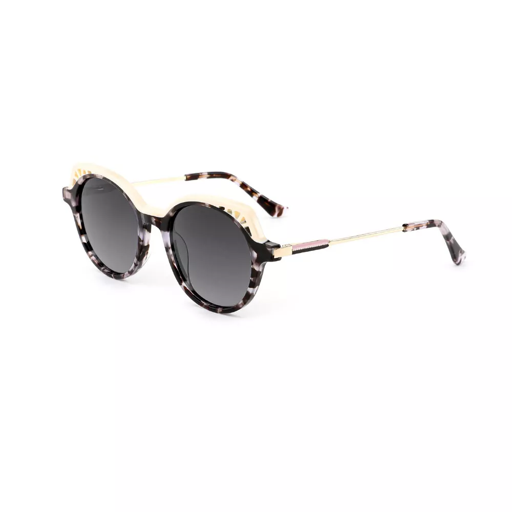 Gd Latest Fashioned Style Eyeglasses Shinny Hollow-out Acetate Women Sunglasses