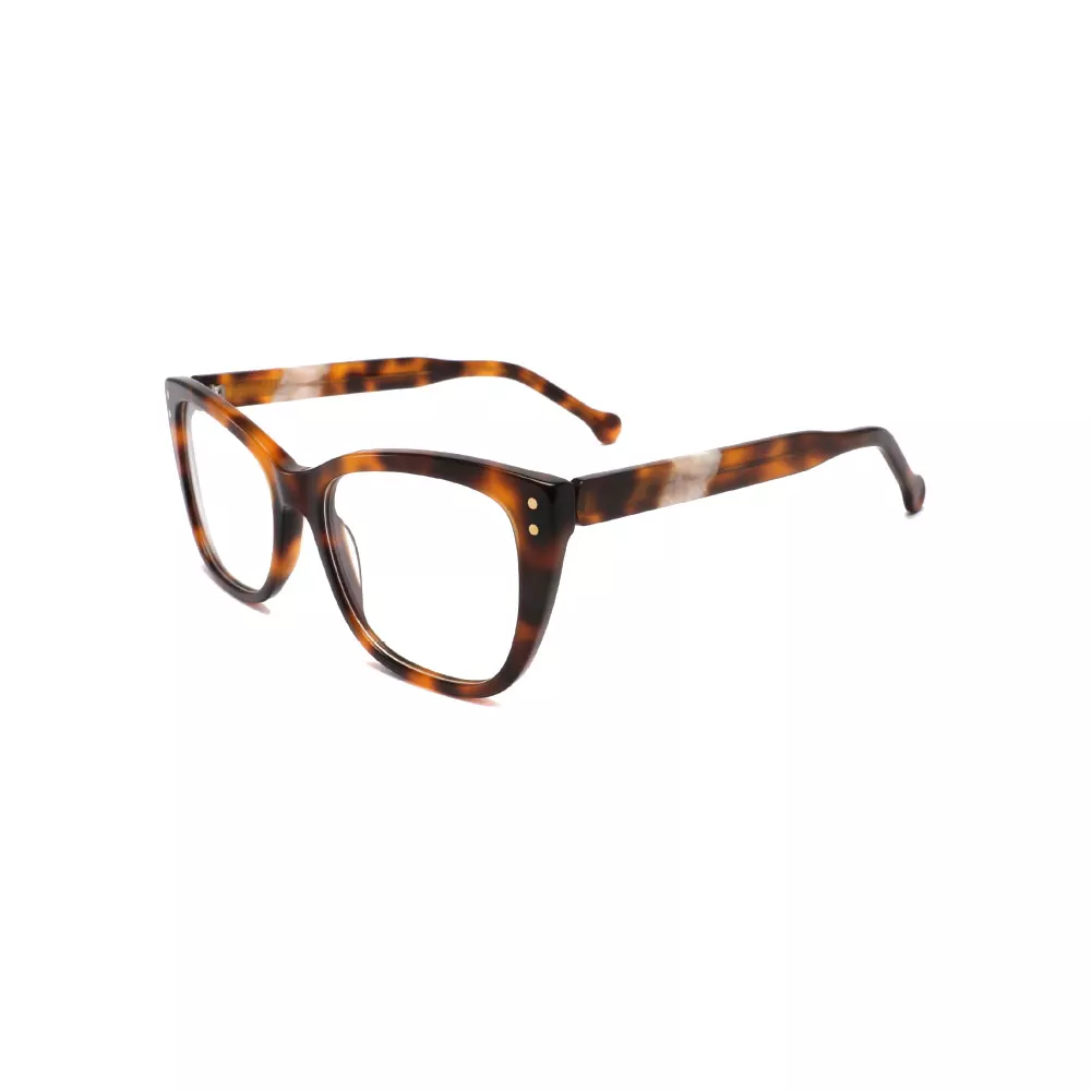 Gd Good Quality Cat Eye Acetate With Lamination Temple Unisex Optical Frame