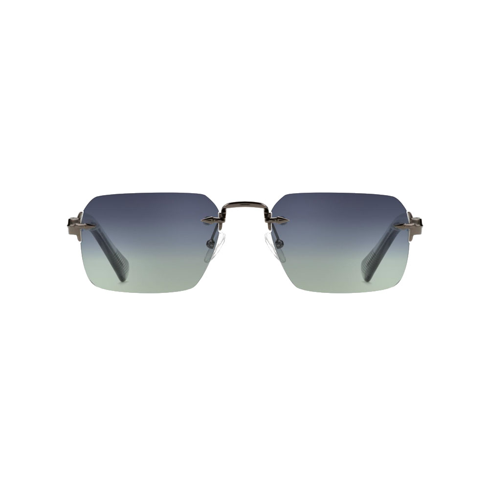 Gd New Design Acetate Temple Specs Retro Eyeglasses Rimless Metal Sunglasses