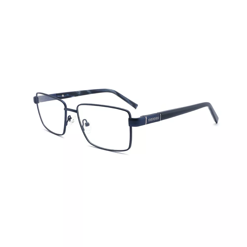 Gd Cheap Rectangle Frame Acetate Temple High Quality Men Metal Optical Glasses