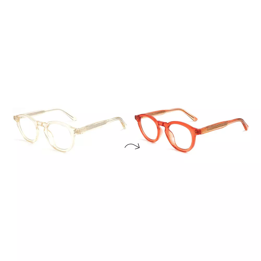 Gd Round Photochromic Frame Color Change New Arrival Injection Acetate Optical