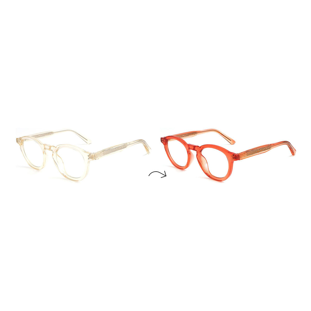 Gd Round Photochromic Frame Color Change New Arrival Injection Acetate Optical