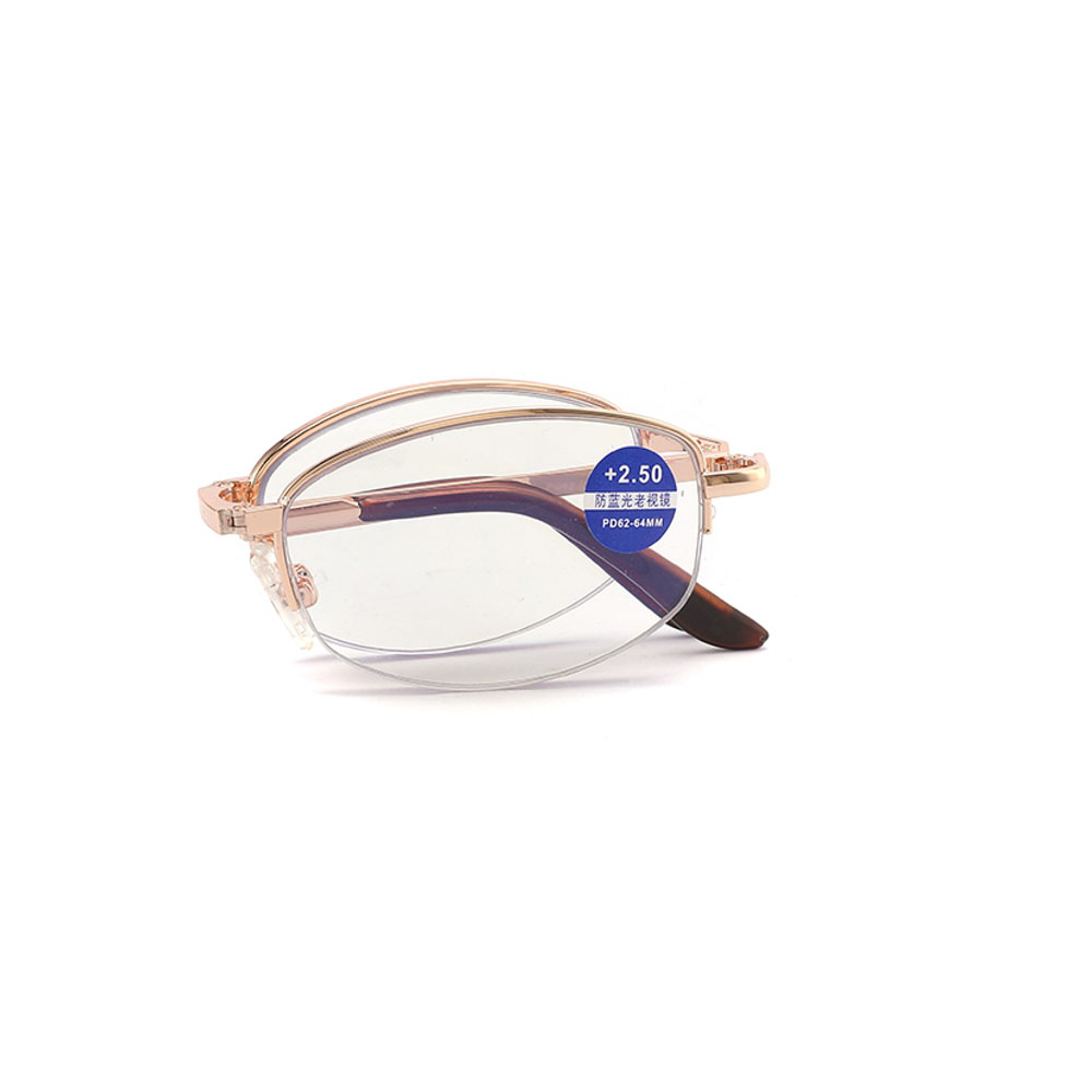 Gd Metal Foldable eyewear Oval spectacles Folding Reading Glasses