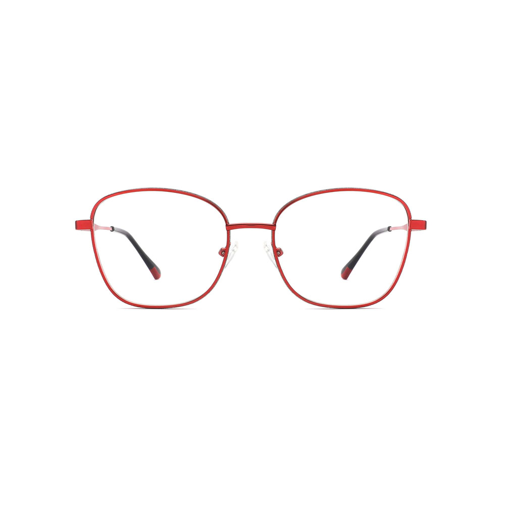 Gd Square Frame Shining Glitter Women Metal Optical Eyeglasses
