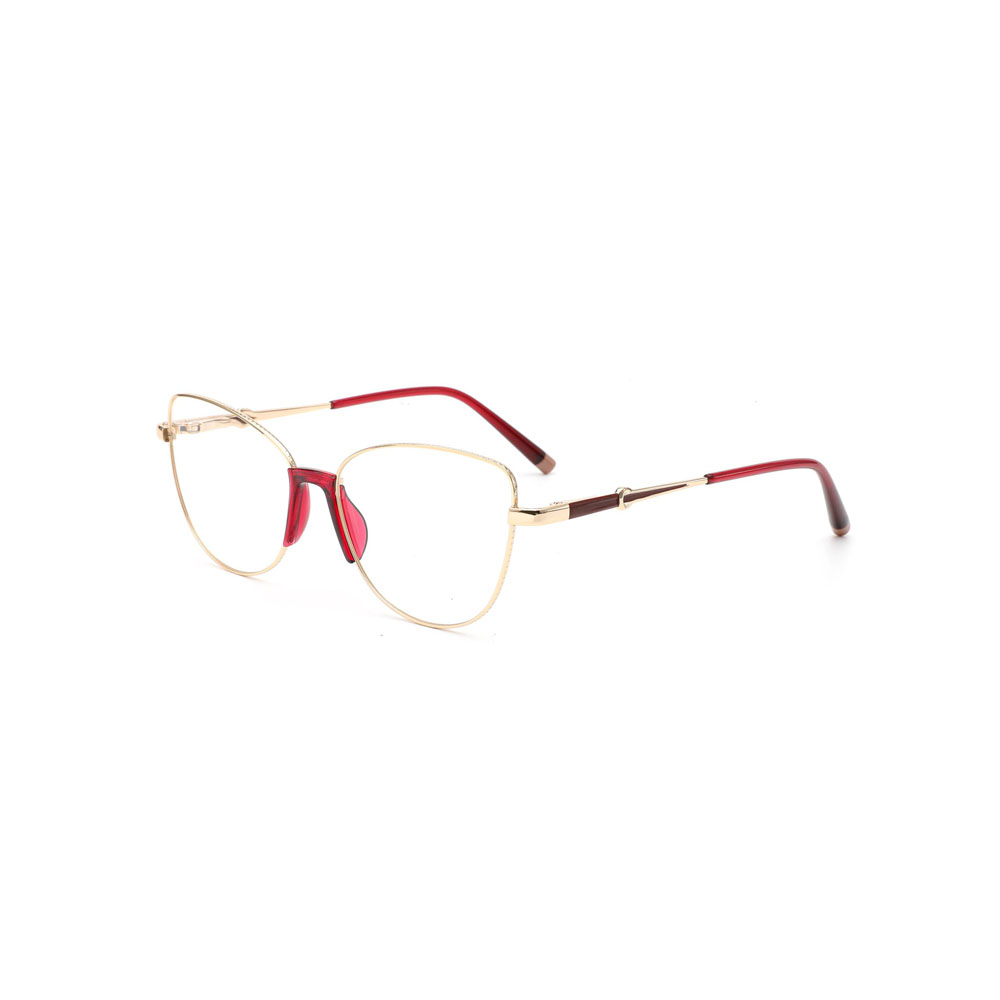 Gd Ladies Cat Eye TR Rims Metal Women Optical Glasses