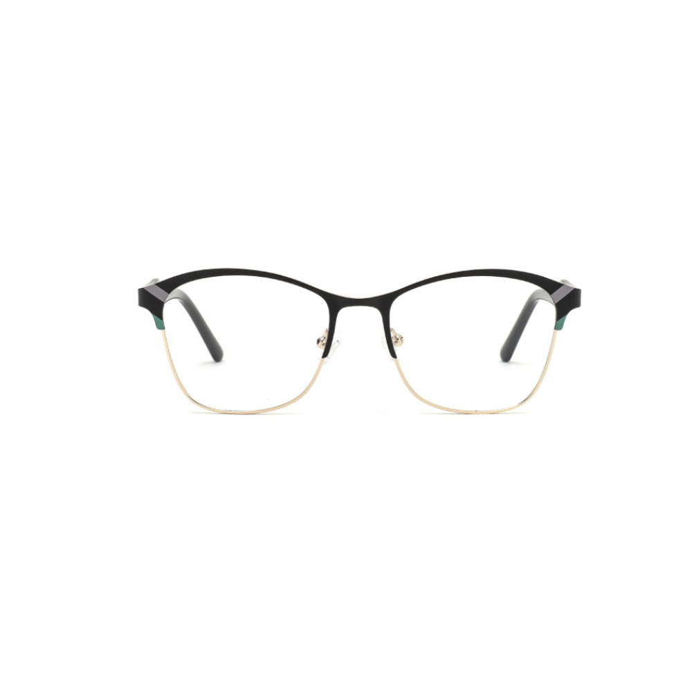 Gd Well Designed Lamination Acetate Temple Brow-line Metal Optical Glasses