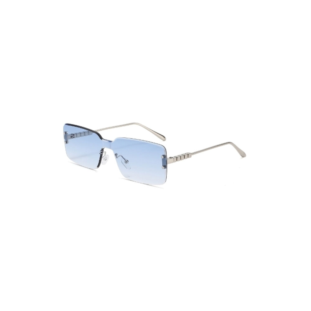 Gd Rimless Glasses Hot Sale Colorful Lenses Polarized Metal Temple Sunglasses