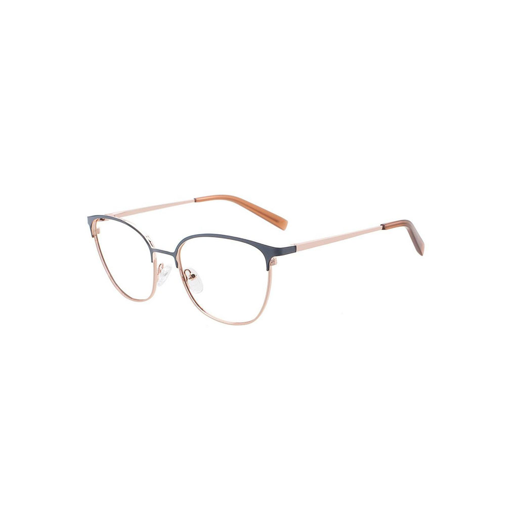 Gd Wholesale Color Blocking Browline Frame Women Metal Optical Glasses