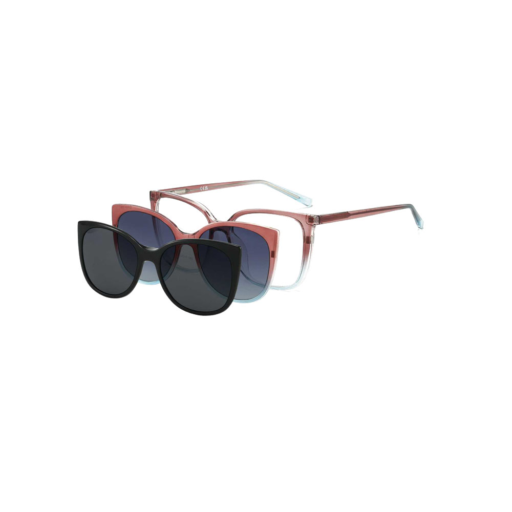 Gd High Quality Oversized Frame Eyewear Beautiful Women TR Clip On Sunglasses