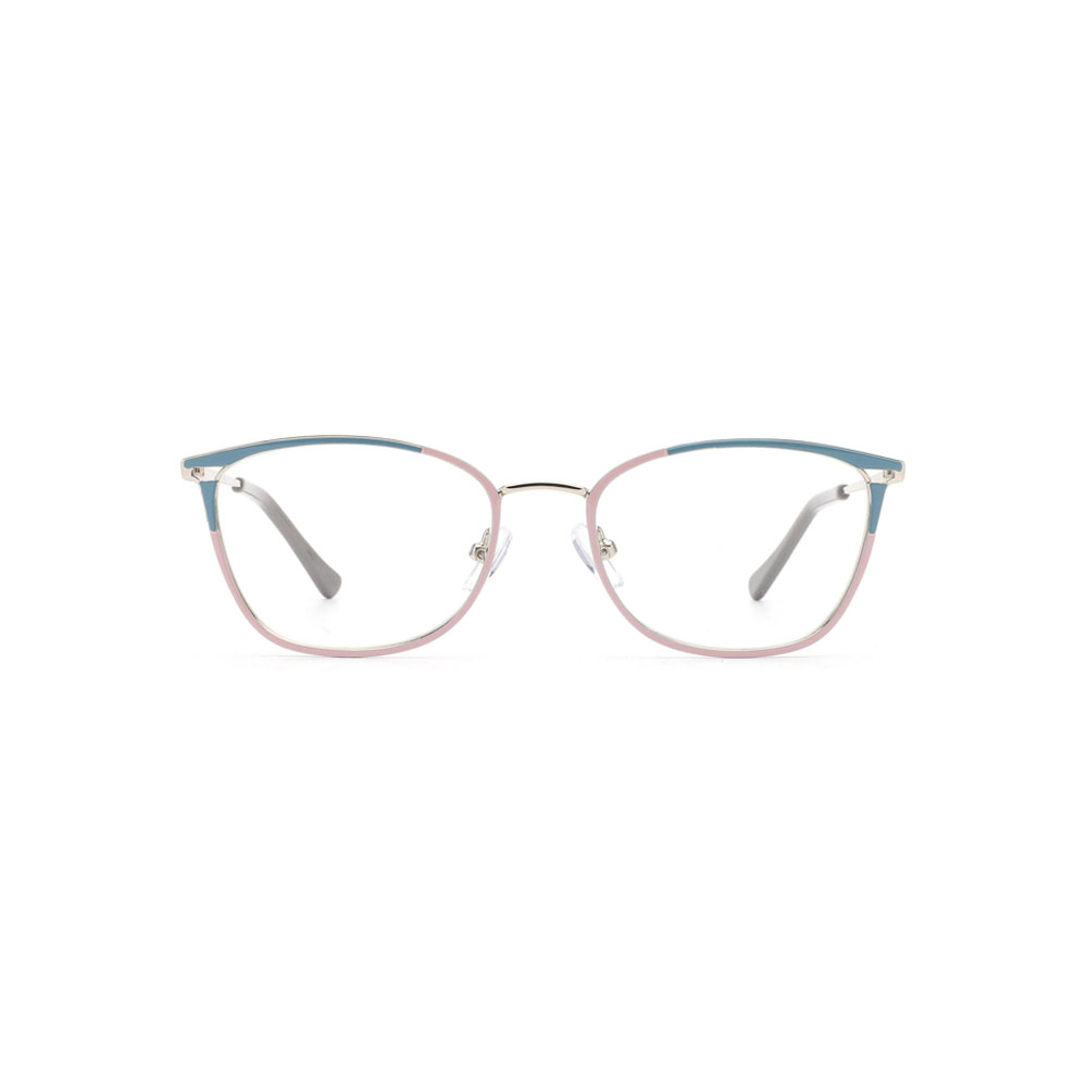 Gd Factory Supply Steel Skin Optical Frame Bi-color gafas Women Metal Eyewear