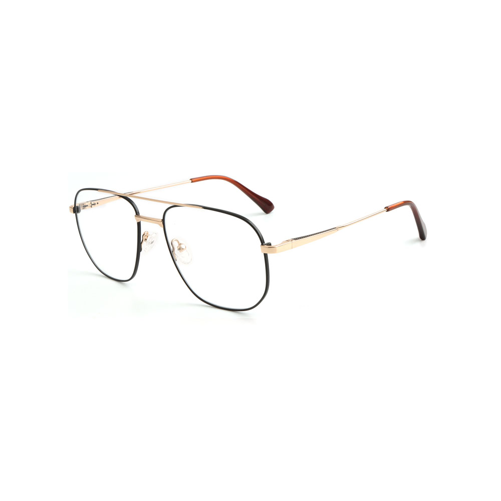 Gd Retro Metal Double Bridge Eyeglasses Frames Beautiful Design Metal Eyewear Optical Frame