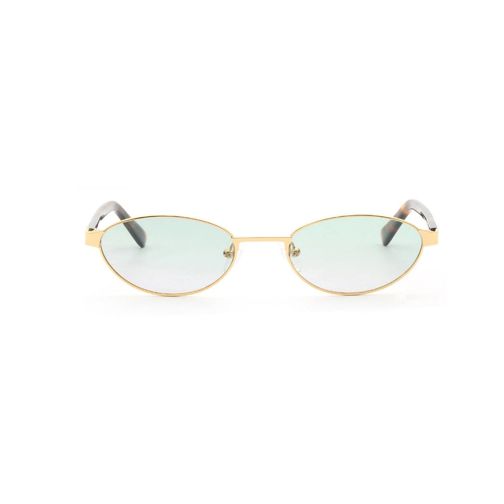 Gd Wholesale Acetate Temple TAC Lenses Polarized Sunglasses Ellipse Women Metal Sunglasses