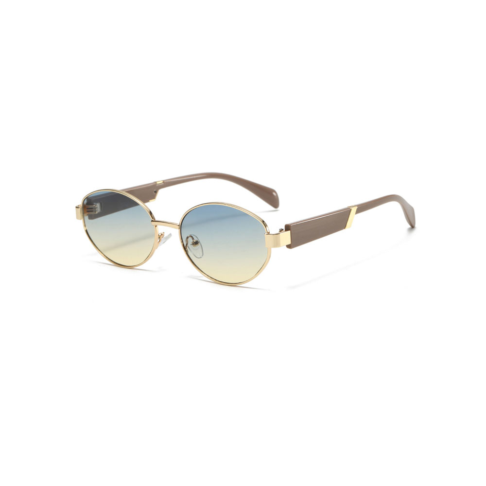 Gd Factory Direct Sales Ellipse Designer Sunglasses Women Metal Polarized Sunglasses