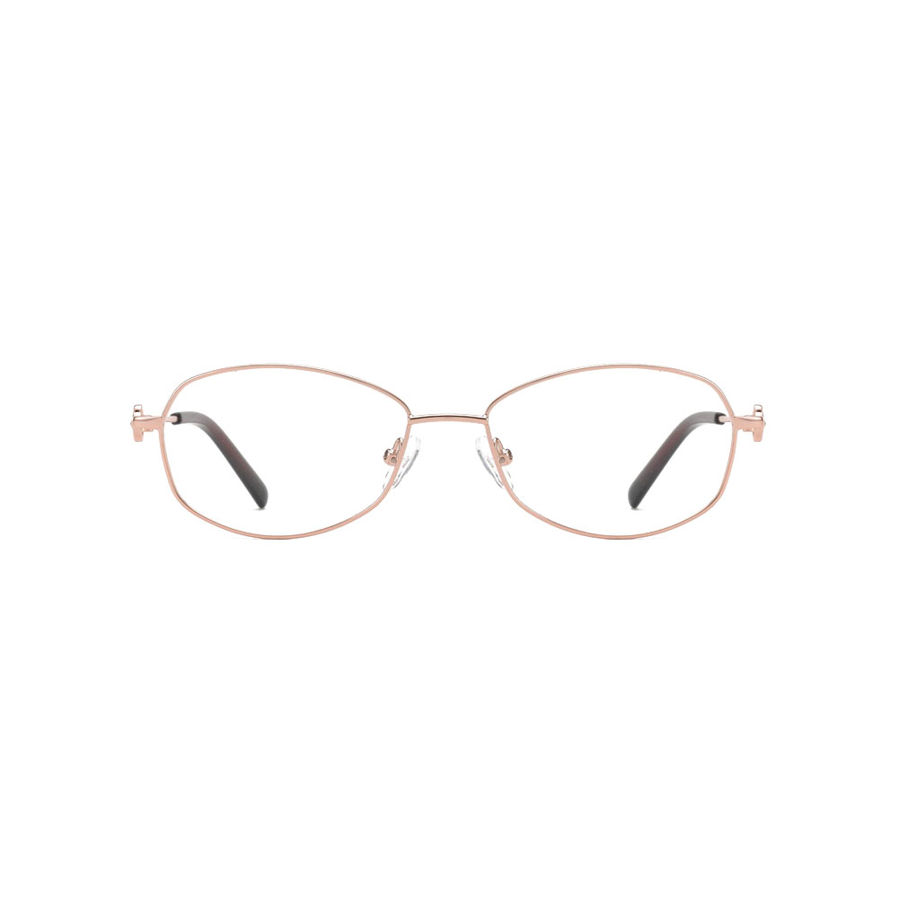 Gd Factory Supply Optical Frame Modern Oval Fashion gafas Beautiful Temple Metal Women Eyewear