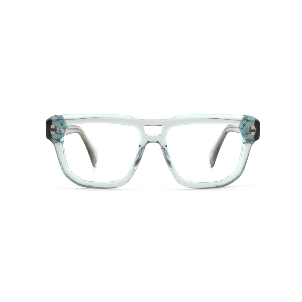 Gd Factory Provided Transparent Two-Tone Acetate Double Bridge gafas Unisex Acetate Eyewear