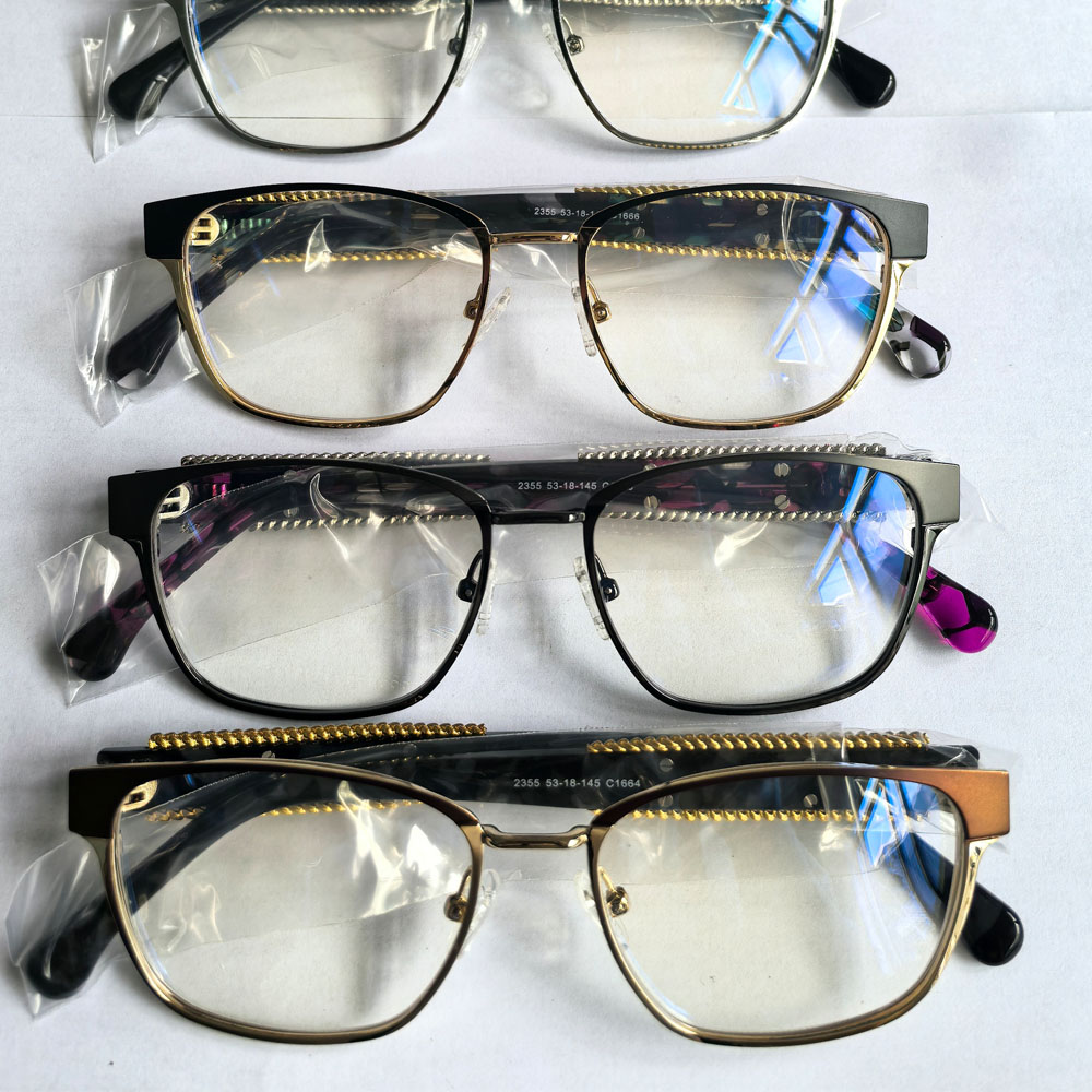 Gd Factory Supply Glasses Beautiful Design gafas Acetate Temple Browline Eyewear Metal Optical Frame