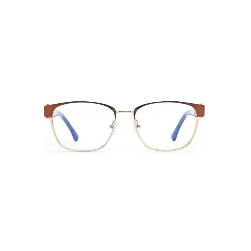 Gd Factory Supply Glasses Beautiful Design gafas Acetate Temple Browline Eyewear Metal Optical Frame
