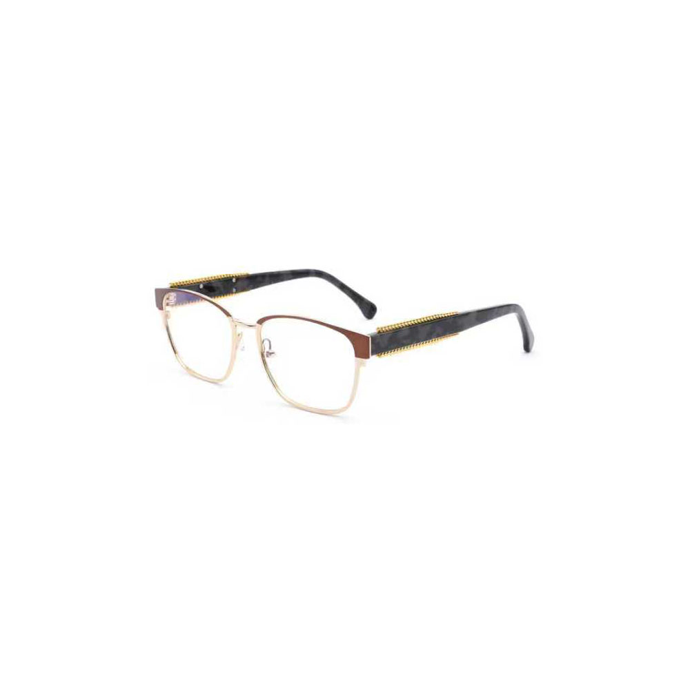 Gd Factory Supply Glasses Beautiful Design gafas Acetate Temple Browline Eyewear Metal Optical Frame
