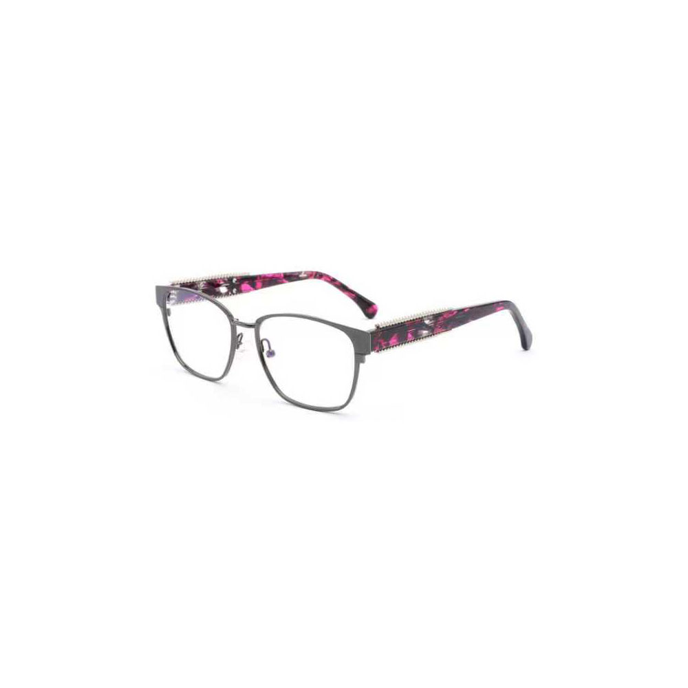 Gd Factory Supply Glasses Beautiful Design gafas Acetate Temple Browline Eyewear Metal Optical Frame