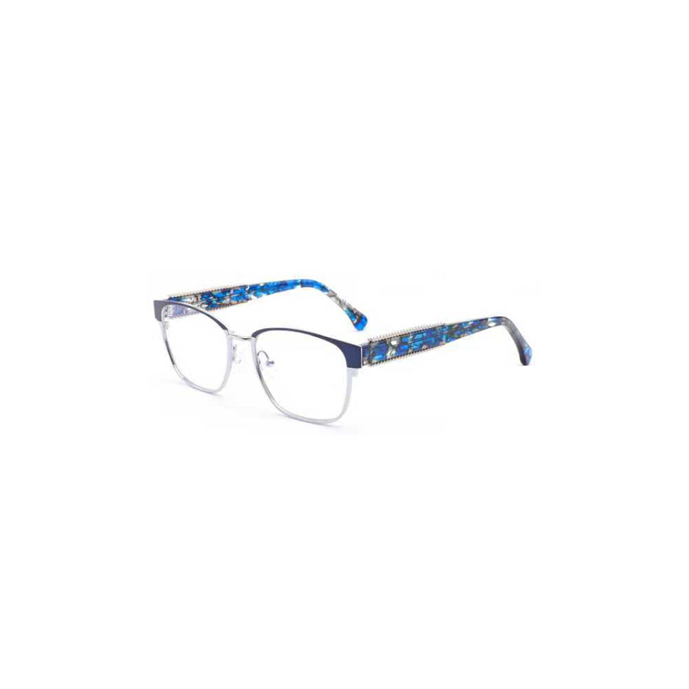 Gd Factory Supply Glasses Beautiful Design gafas Acetate Temple Browline Eyewear Metal Optical Frame